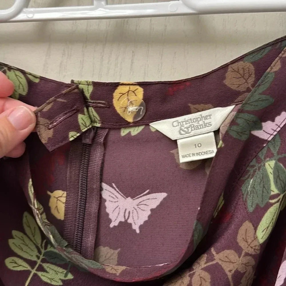 Seasonal Fall Skirt Eggplant Color Fall Pattern Leaves Autumn Cottage - Picture 8 of 8